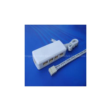 warm white color 9 connections junction box in ABS LED RGB changeable colors with 4 wires connecting IR rgb sensor