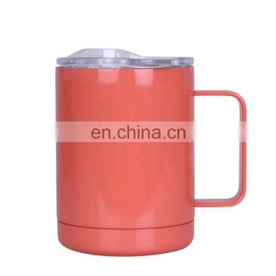 Portable Pink Thermal Mug leak proof mug  insulated with Lid 360 ML Double Wall Stainless Steel water tumbler