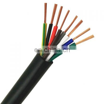 Cables Wholesale Price RVV 8*1.0MM  Black Pvc Jacket Power Wire 500V Credit Card Signal Control Cable