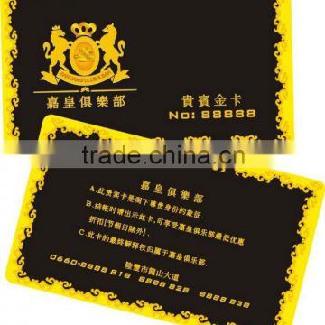 golden metal business honoured guest card