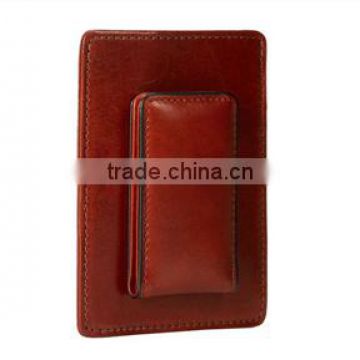 Handmade optimum full grain cowhide genuine leather card holder for men