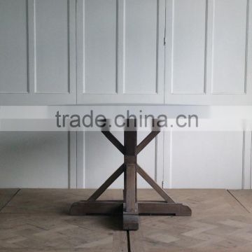 antique concrete top elm wood dining table