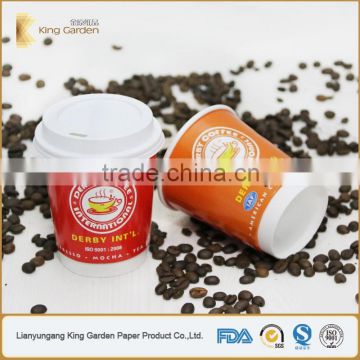 Flexo printing double wall hot paper cups with cup lids
