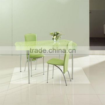 Pattern glass table tops - green & white colors