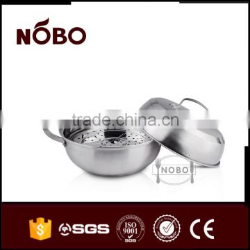 multifunctional stainless steel pot with steamer for housewife