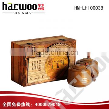 Luxury China artistic style wood tea craft box