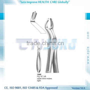 Extraction Forceps, upper third molars right, Fig 67 1/2R, Periodontal Oral Surgery