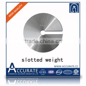 OIML accurate slotted calibration weight, F1 F2 M1 test weight 2kg, stainless steel load weight