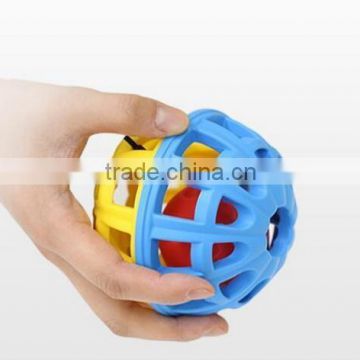 Kid playing silicone ball toy, Shake Rattle and Roll Ball for Baby, OBall Infant Rattle Ball Toy