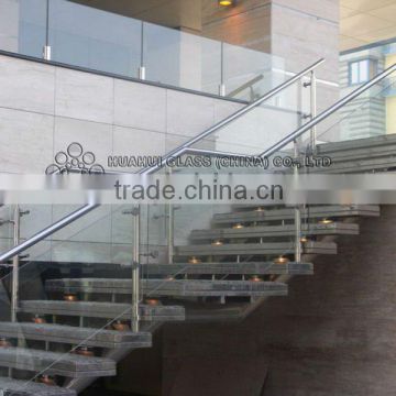 Fujian laminated glass for stair railing/Alibaba China with EN12150 certificate