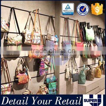 Custom made super u high quality retail handbag hanger display
