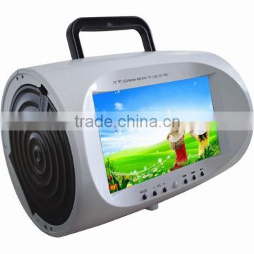 7'' portable car dvd player speaker with lower price