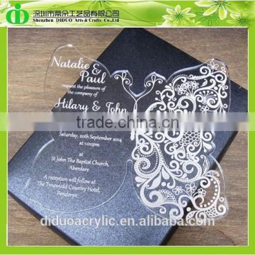 DDI-C006 Trade Assurance Modern Acrylic Invitation Card