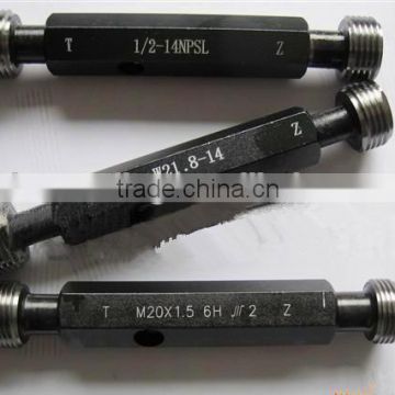 High Precision Steel Metric and Inch size thread plug gauge