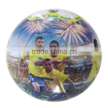 Brasil team photo printing soccer ball 2014customized logo printing