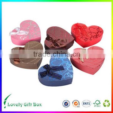 High quality empty cardboard heart chocolate box