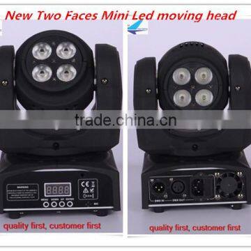 Double face wash rgbw light led mini moving head 8x10w