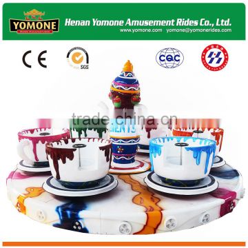 Hot selling amusement park playground family coffee cup rides for kid games