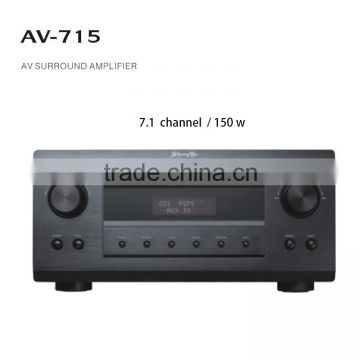 AV surround high end audio amplifier db audio home theater 7.1 channel audio amplifier 150w 8 ohm black color