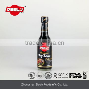 150 ml mushroom soy sauce in glass bottle
