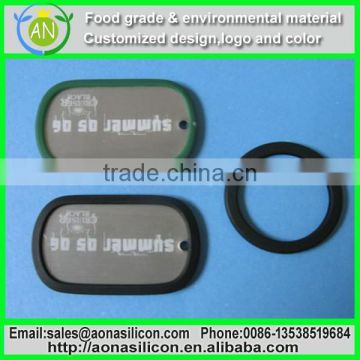 Silicon dog tags with qr code|cheap wholesale round circle multi-color silicone dog tag