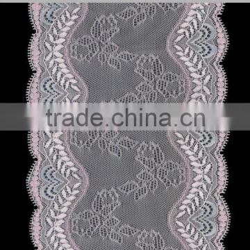 pretty cheap colored jacquard stretched nylon silk lace