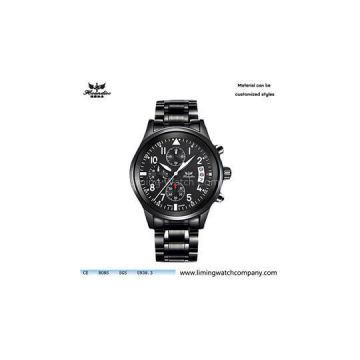 3 ATM Waterproof Alloy Chronograph Quartz Men Watches With Different Strap