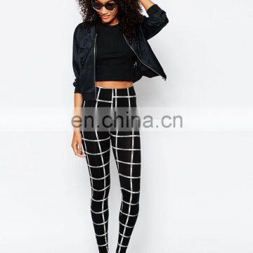 China wholesale Fashion Clothes 2015 Summer Checks Print Women Leggings