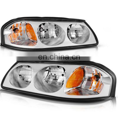 10349961 / 10349962 Front Headlamp Headlight For Chevy Chevrolet Impala 2000-2005 Chrome Clear Amber