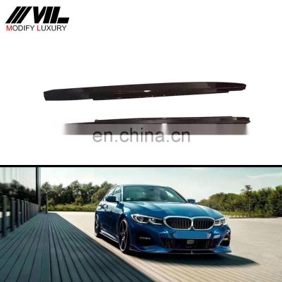 ABS Glossy Black Painted Side Skirts for BMW 3 Series G20 2019-2020