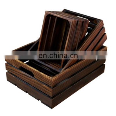 Wholesale Cheap Wooden Storage Fruit Vegetables Wood Crate for Crafts