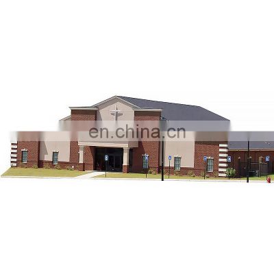 Modern Designs Construction Low Cost Price Prefabricated Metal Steel Structure Prefab Church Building