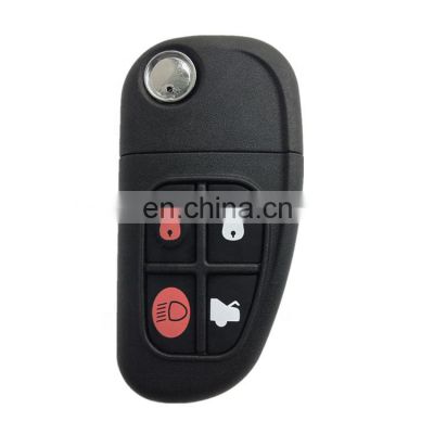4 Buttons Flip Folding Remote Smart Car Key Shell Case Cover Blank Fob For Jaguar Key X - Type S - Type XJ XJR
