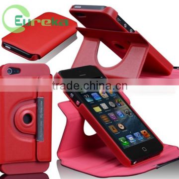 Flip style stand function smooth leather case for IPhone 5