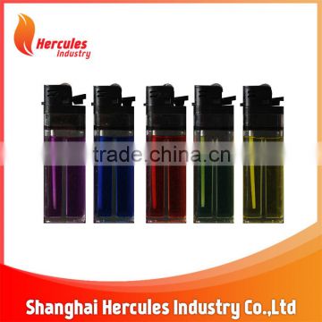 Hercules plastic transparent colors flint disposable lighter HL-G01