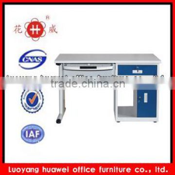 Luoyang MDF top metal frame blue color steel office table