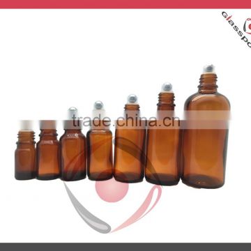 30ml Amber Bottles for Essential Oils with Roll-ons Cap