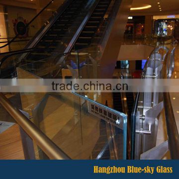 LT PVB China manufacturer low iron ultra clear toughened laminated glass for railing