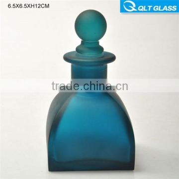 colored Frence square perfume glass bottle fragrance bottle
