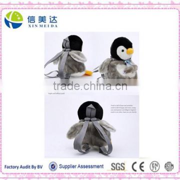 Funny penguin animal shaped plush backpack