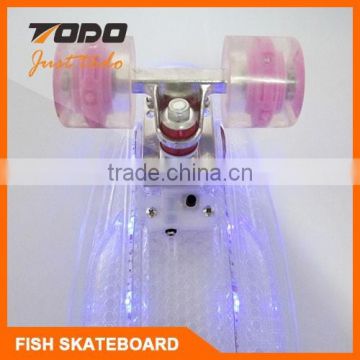 Flashing led light wheels skateboard for sale