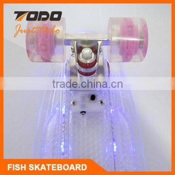 Flashing led light wheels skateboard for sale