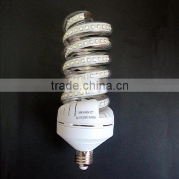 E27 manufacturing 30w led full sprial lamp led bulb light Glass e27 bulb light led corn bulb