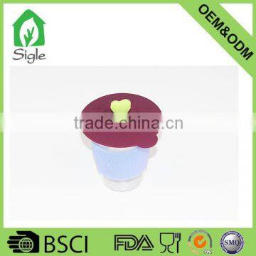heart shape mug silicone cup lid cover tea cup lid coffee cup cover