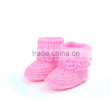 Pure Cotton Rubber Sole Baby Sock, baby girl comfortable boot, child flower Shoes