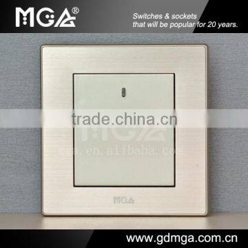 blue LED light wall switch & metal switch & on-off switch