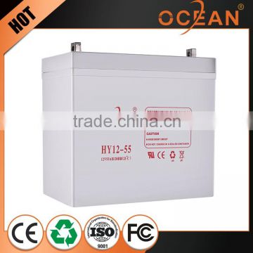 Cheapest good selling 12V rechargeable 55ah storage battery