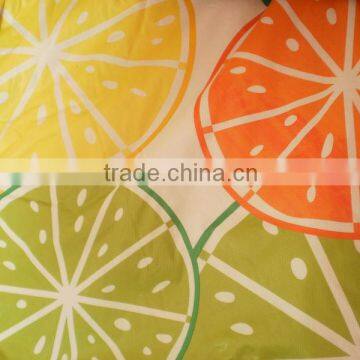 2015 NEWEST European printed Lemon PEVA shower curtains