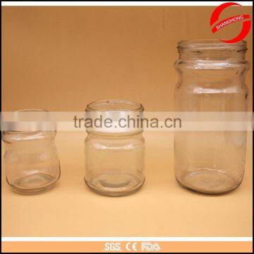 set of customized glass honey bottle with screw cap