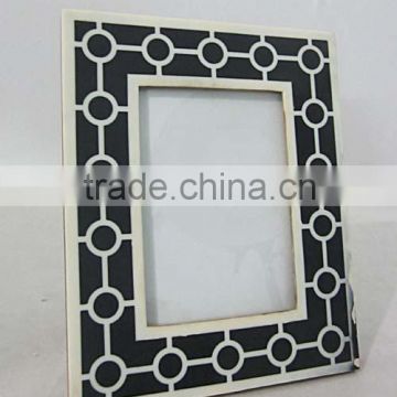 Black & White linnig Designer photo frame With Covered Border Stone, Picture Frame Home Decoration, Interior Decoration